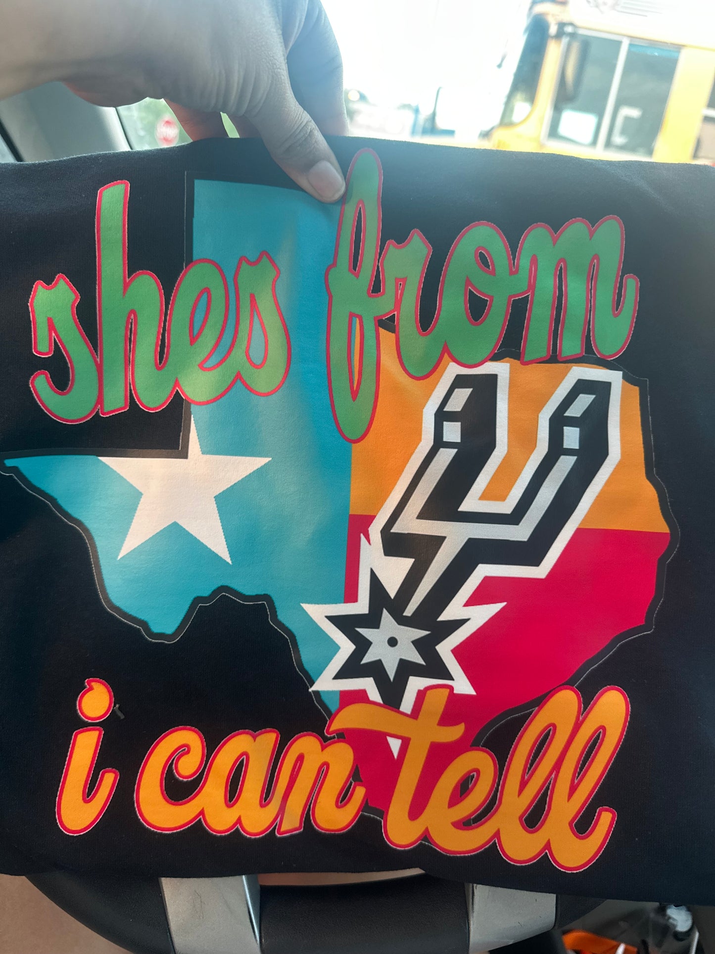 She's From Texas Spurs Graphic Tee