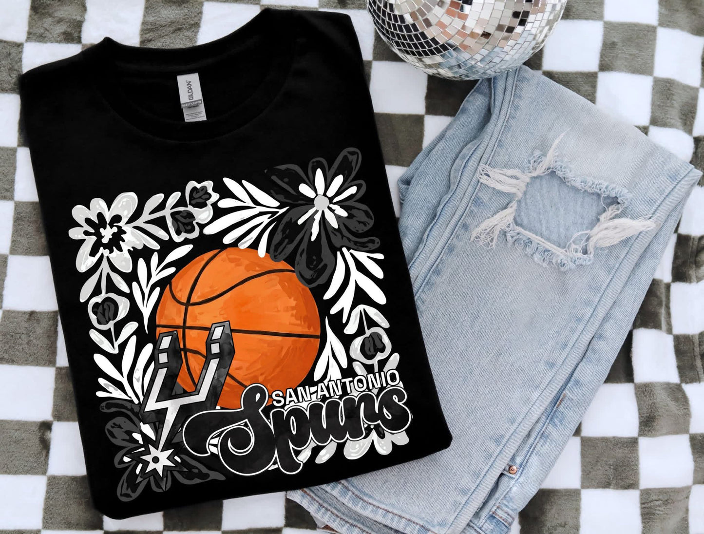 Spurs Floral Graphic Tee