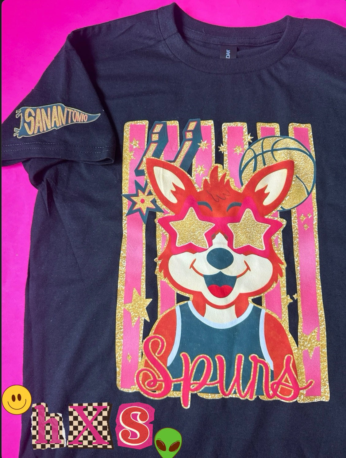 Spurs Pink Graphic Tee