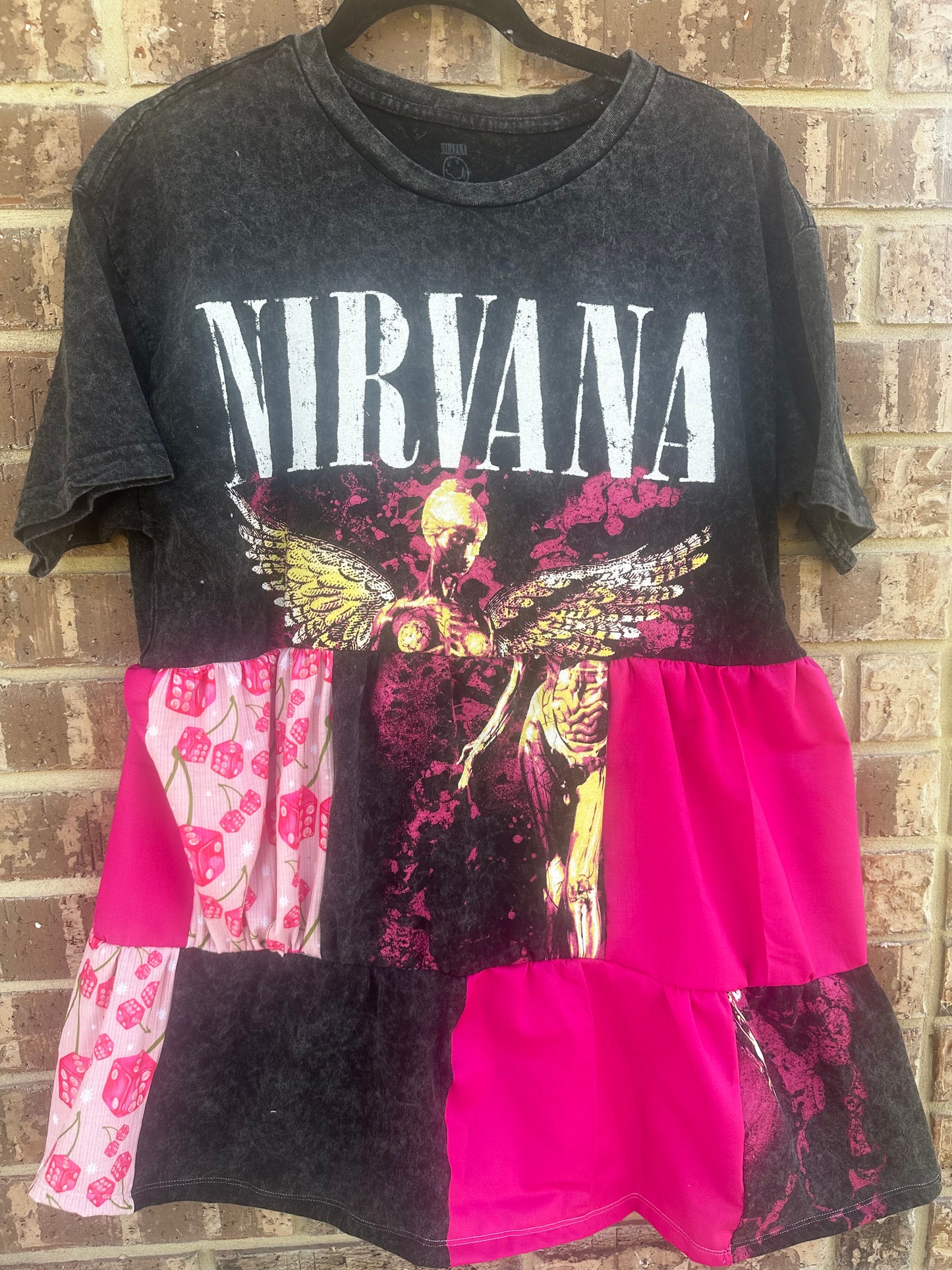 Large Pink Patchwork dress