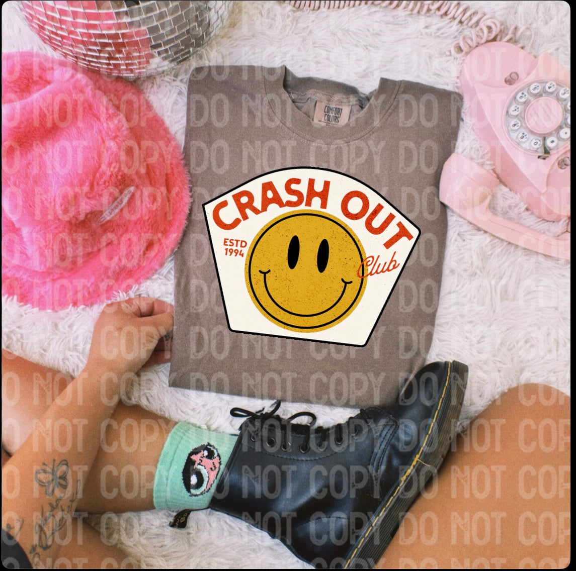 Crash Out Smiley Graphic Tee