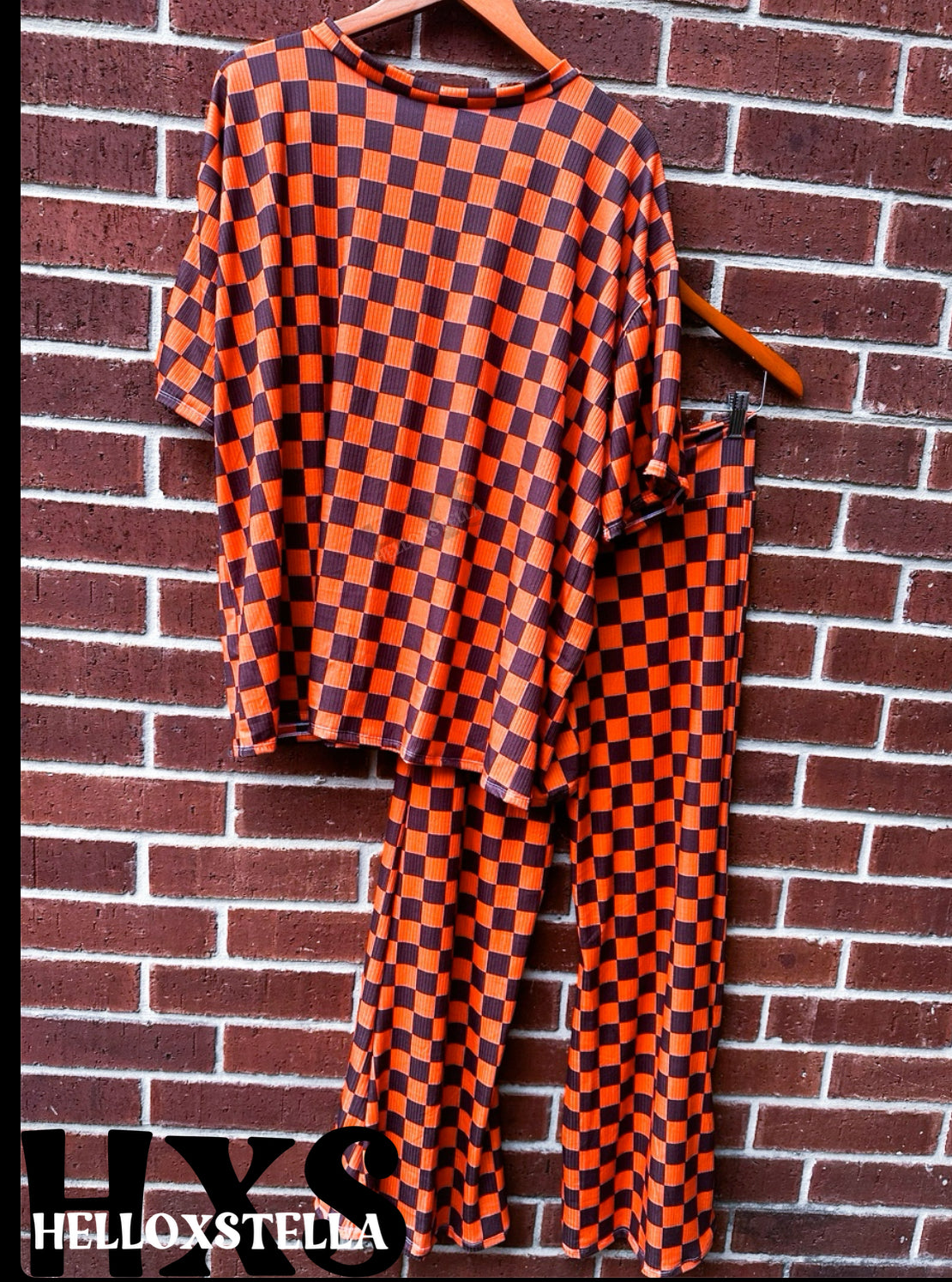Checkered Pant Set - Medium