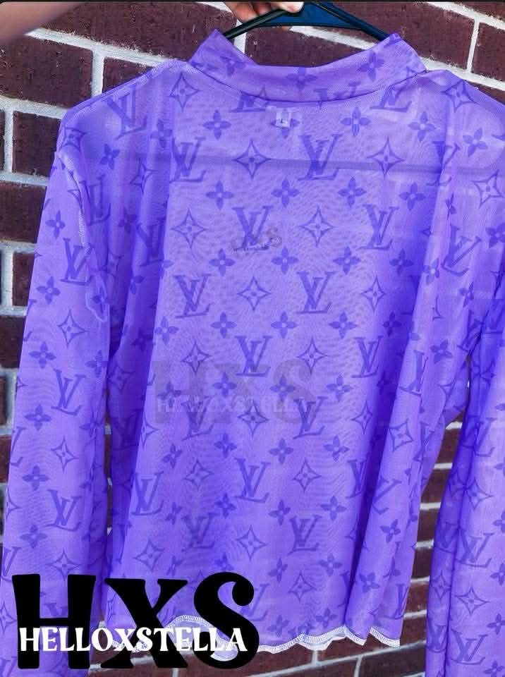 Purple Boujee Mesh Top (Choose Your Size)