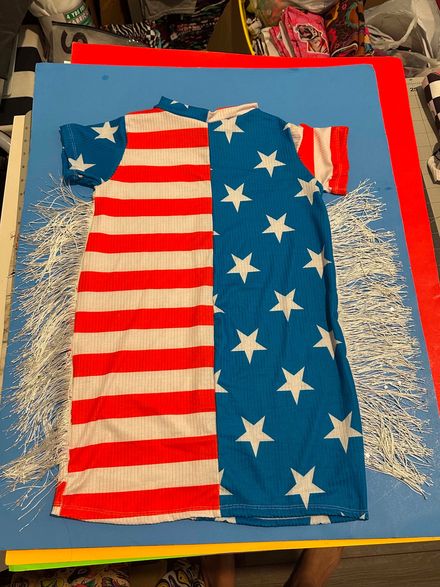 RWB  fringe mini dress