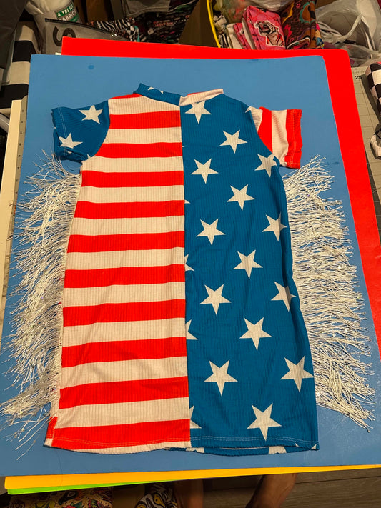 RWB  fringe mini dress