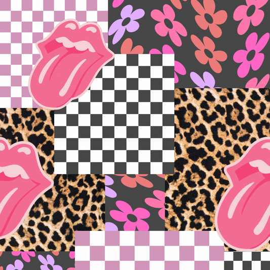 pink patchwork