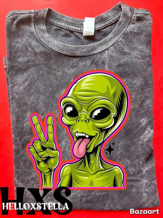 Alien Peace Graphic Tee