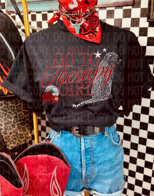 Go To Therapy Girl Graphic Tee