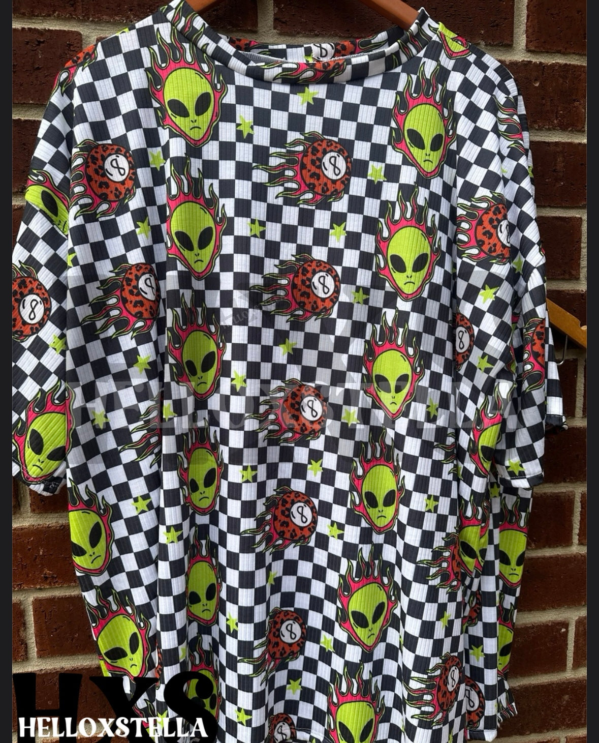 Checkered Alien & 8Ball Comfy Set - Choose your Size